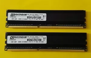 New DATARAM 8GB 2x4GB 1Rx8 PC3-12800U-11-12-A1 DTM64435 Desktop Memory DDR3 RAM - Picture 1 of 3