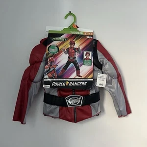 Nuevo Disfraz Muscular Ranger Rojo Bestia Morphers Power Rangers Niño Pequeño Talla 3T-4T - Imagen 1 de 4