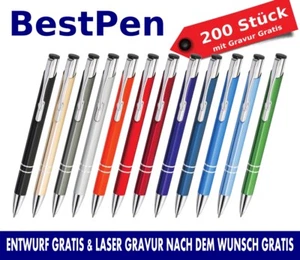 200 STÜCK METALL KUGELSCHREIBER mit Gravur im Preis. Werbestifte mit Gravur - Bild 1 von 11