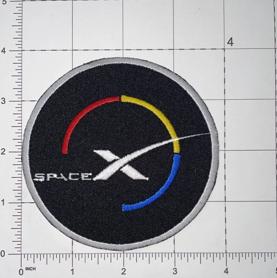 Spacex Logo Patch Hook & Iron-On Repro New A324 - Image 1 of 1