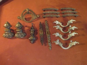 Antique Drawer Hardware Cabinet Mixed Lot Of  16 - Picture 1 of 11
