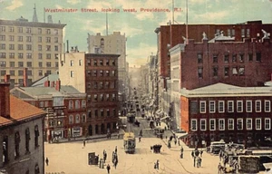 Postcard RI: Westminster Street Looking West, Providence, Rhode Island, 1910's - Picture 1 of 2
