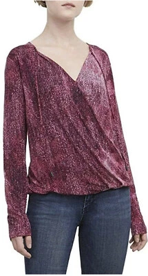 Женская розовая блузка с анималистическим принтом Kenneth Cole New York с искусственным запахом размер M  - Изображение 1 из 4