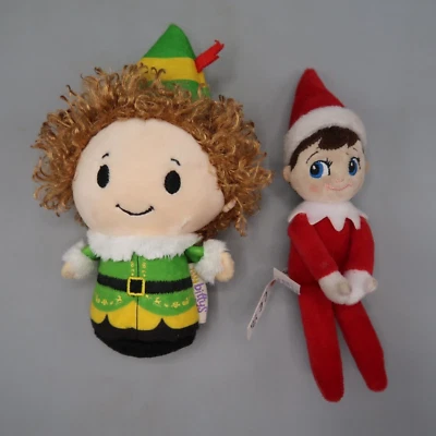 Hallmark Itty Bittys Buddy the Elf 6" Mini Plush & Christmas Elf Friend Lot - Image 1 of 4