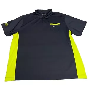 Nike Golf Polo Fit Dry Tour Performance Swoosh Herren 2XL Polyester schwarz gelb - Bild 1 von 11