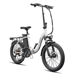 Favoto 750W Folding Electric Bike, 48V 15Ah, 25mph, 60 Miles Range,White - Picture 1 of 7