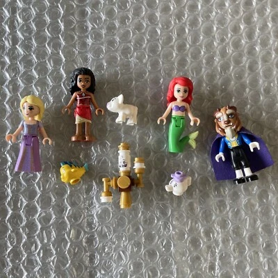 Genuine LEGO Disney Princess Dolls Minifigure Lot Ariel Moana Rapunzel Beast Pua - Image 1 of 4