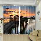 Romantic Sunset And Reed Marsh Printing 3d Blockout Curtains Fabric Window