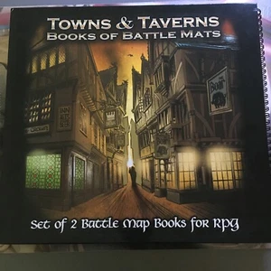 Towns & Taverns Books of Battle Mats by Loke Battle Mats Volume 1 and 2 - Picture 1 of 8