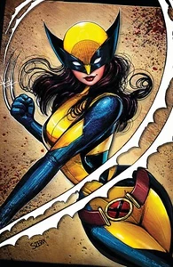 LAURA KINNEY WOLVERINE #1 NATHAN SZERDY VIRGIN & LOGO SET COA X-MEN COMIC BOOK 2 - Picture 1 of 2
