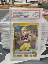 2020 Donruss Jordan Love Gold Press Proof Die Cut /25 PSA 10 Rated Rookie