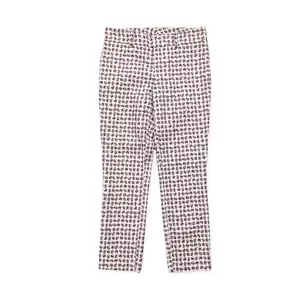 CLUB MONACO Hose Renay Damen Größe 0 niedrig erhöht schmal kurz geschnitten weiß Blumenmuster Stretch - Bild 1 von 12