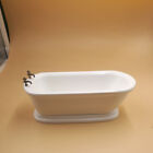 1:12 Dollhouse White Flat Bottom Bathtub Mini Bathroom Furniture