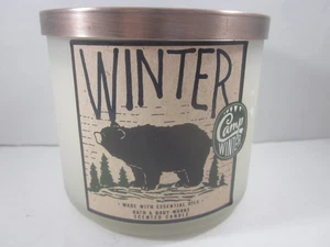 Bath & Body Works 3 wick 14.5 oz Candle black bear label  Winter - Picture 1 of 4