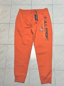 Para hombres M Naranja Madras Polo Deportivo Ralph Lauren Polar Pantalones Jogger Nuevos - Imagen 1 de 4