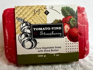 Tomato Vine & Strawberry Pure Vegetable Soap Shea Butter Lepi De Provence 7oz - Picture 1 of 7
