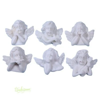 6x Dollhouse 1:12 Cherub Bust Statues Figurines Miniature Ornaments Accessories - Image 1 of 4