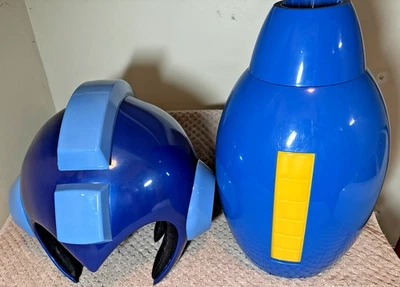 Mega Man Helmet Replica Wearable LED Lights Capcom + Blaster, Both Tested / Work - Image 1 of 4