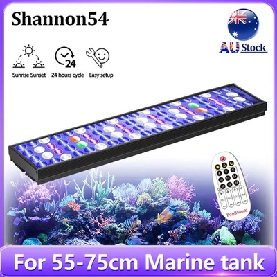 PopBloom Led Aquarium Light Dimmable For 60cm 2ft Marine Reef Coral LPS SPS Tank - Image 1 of 4