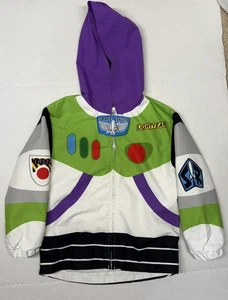Buzz Lightyear Jacke Kinder 5/6 Space Ranger Reißverschluss Kapuze Kostüm Jet Pack Laser - Bild 1 von 8