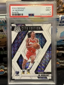 JA MORANT 2024-25 MOSAIC WHITE /25 MOSAIC PRIZM GRIZZLIES SSP PSA 9 TZ - Picture 1 of 2