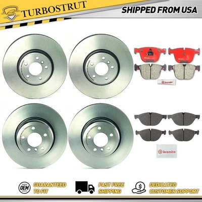 OE Brembo Prime Front Rear Brake Rotors Brake Pads Kit For 2008-2014 BMW X6 - Image 1 of 4