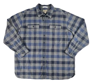 LL Bean Chamois Flanell Hemd Herren XXL Tall Blau Buffalo Karo Traditional Fit - Bild 1 von 9