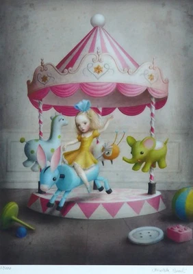 Nicoletta Ceccoli Mary Go Round 2011 ASSINADO À MÃO NUMERADO - Imagem 1 de 4