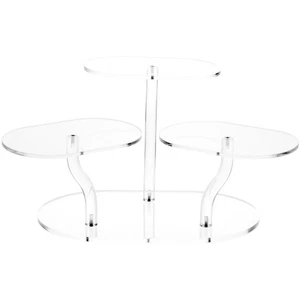 Plymor Clear Acrylic Adjustable 3-Item Display Riser, 8.75" H x 19" W x 15" D - Picture 1 of 1
