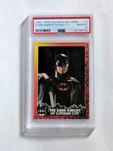 1992 Topps Batman Returns #2 Dark Knight Gotham City Michael Keaton PSA 10 POP 6 - Bild 1 von 2