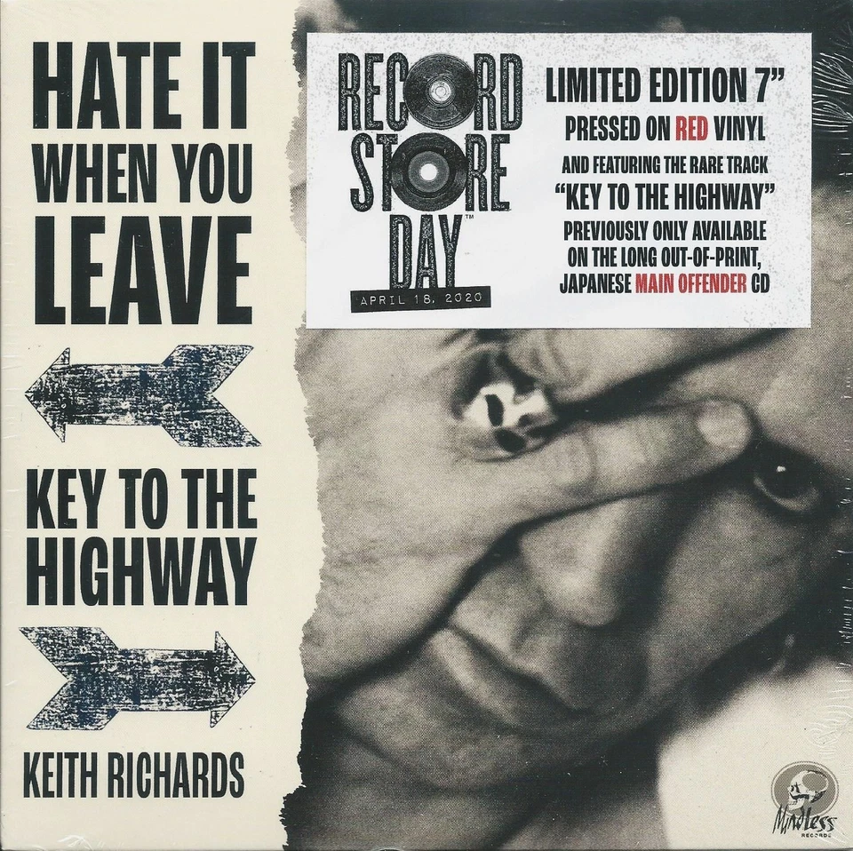 KEITH RICHARDS Hate It When You Leave 7" Single Limited Ed Sealed Red Vinyl RSD - Image 1 of 1