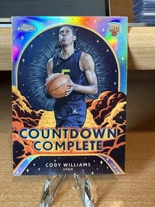 2024-25 Topps Chrome Cody Williams Countdown Complete Refractor RC Card #CC-18 - Picture 1 of 2