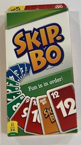 Skip-Bo Card Game Ages 7 & Up Mattel 2011 New Sealed in Package - Picture 1 of 9