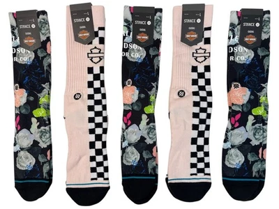 Stance x Harley Davidson Floral & Pink Socks 5 Pairs Men's Size Large - $90 MSRP - Image 1 of 4