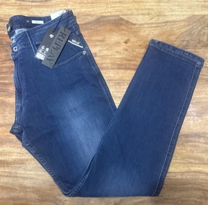 REPLAY Anbass Slim Power Stretch Denim Jeans - Dark Indigo - W36 L32 BNWT - Picture 1 of 9