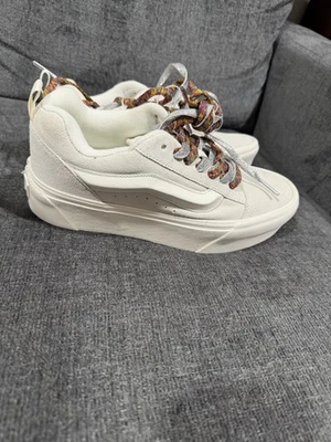 Vans Knu Skool Pila Plataforma Zapatos de Skate Blanco Multicolor Cordones Mujer 10 Y2K Foto 1 de 4