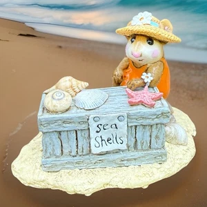Wee Forest Folk 1998 Muscheln DP Maus Strand Figur Donna Petersen Maus - Bild 1 von 9