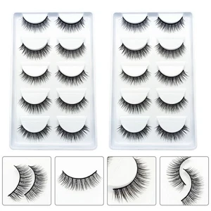 Kit corto de 10 pares de pestañas sintéticas reutilizables falsas Miss False Beauty - Imagen 1 de 12