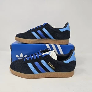 Women's Adidas Originals Gazelle 'Black / Blue' Casual Shoes / IE9124 / Size 5.5 - Picture 1 of 6