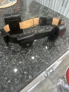 Gould and Goodrich Black Leather Utility Belt with Accessories - Picture 1 of 21