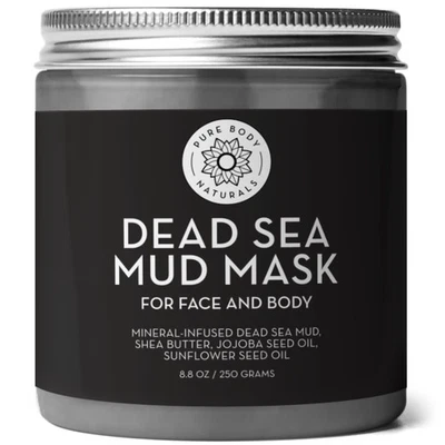 Máscara de barro Pure Body Naturals del Mar Muerto - Mascarilla facial y barro corporal para acné, Foto 1 de 4