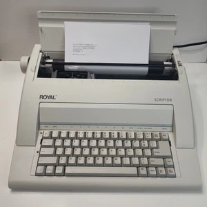 Royal Scriptor Portable Electric Typewriter With Handle AX-150 - Tested Working - Picture 1 of 11