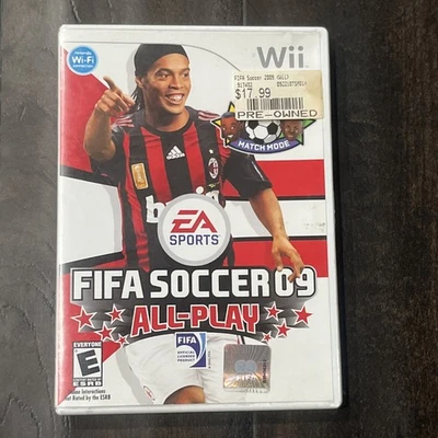 FIFA Soccer 09 All-Play (Nintendo Wii, 2008) box and manual Tested - Image 1 of 4