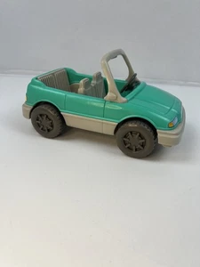 Vintage 1997 Fisher Price liebevolle Familie Puppenhaus grün Sportwagen Cabrio - Bild 1 von 9