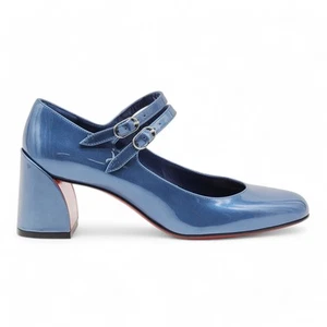 Zapatos de salón Christian Louboutin Miss Jane de cuero azul UE 37 EE. UU. 6,5 - nuevos $945 - Imagen 1 de 9