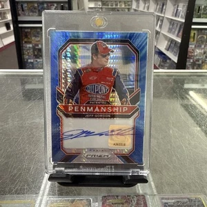 JEFF GORDON 2021 PRIZM RACING PATENTED PENMANSHIP AUTOGRAPH BLUE HYPER 09/10 - Picture 1 of 3