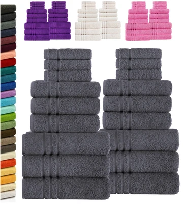 THREEFOLD STORE Luxury 100% Egyptian Cotton Soft Bath Sheets Face Hand Jumbo Bath Towels 600GSM