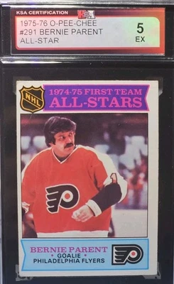 75-76 O-Pee-Chee Bernie Parent All Star KSA 5 🚨🚨🚨 Philadelphia Flyers  - Image 1 of 2