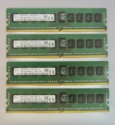 Hynix 32GB(4x8GB) PC4-17000 2133MHz DDR4 Server Memory HMA41GR7MFR8N-TF - Image 1 of 3
