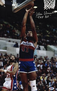 Wes Unseld SIGNED 12x18 Photo + TOP 50 Wahsington Bullets PSA/DNA AUTOGRAPHED - Picture 1 of 1